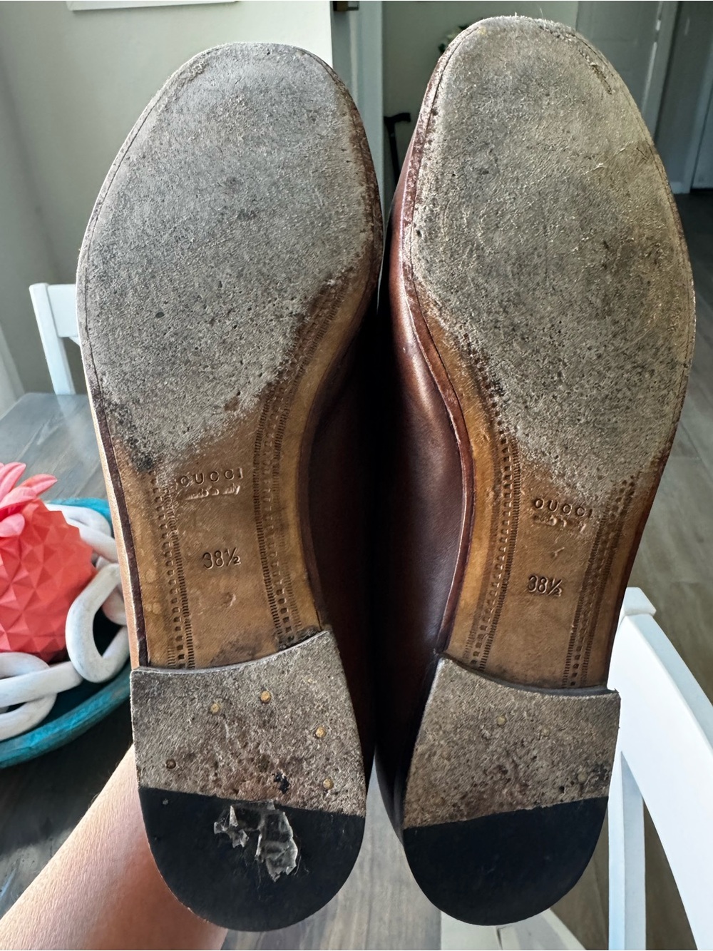 Gucci Brown Leather Jordaan Loafers w/ Horsebit EU 38.5 - Picture 5 of 5